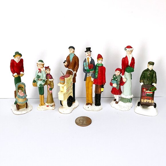 Vintage Lemax Tiny Holiday People Figurines: Christmas Decor - Picture 3 of 10